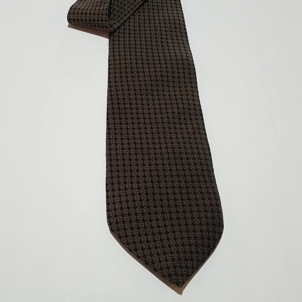Kenneth Cole Men's Tie Brown Black Shades Made in the USA